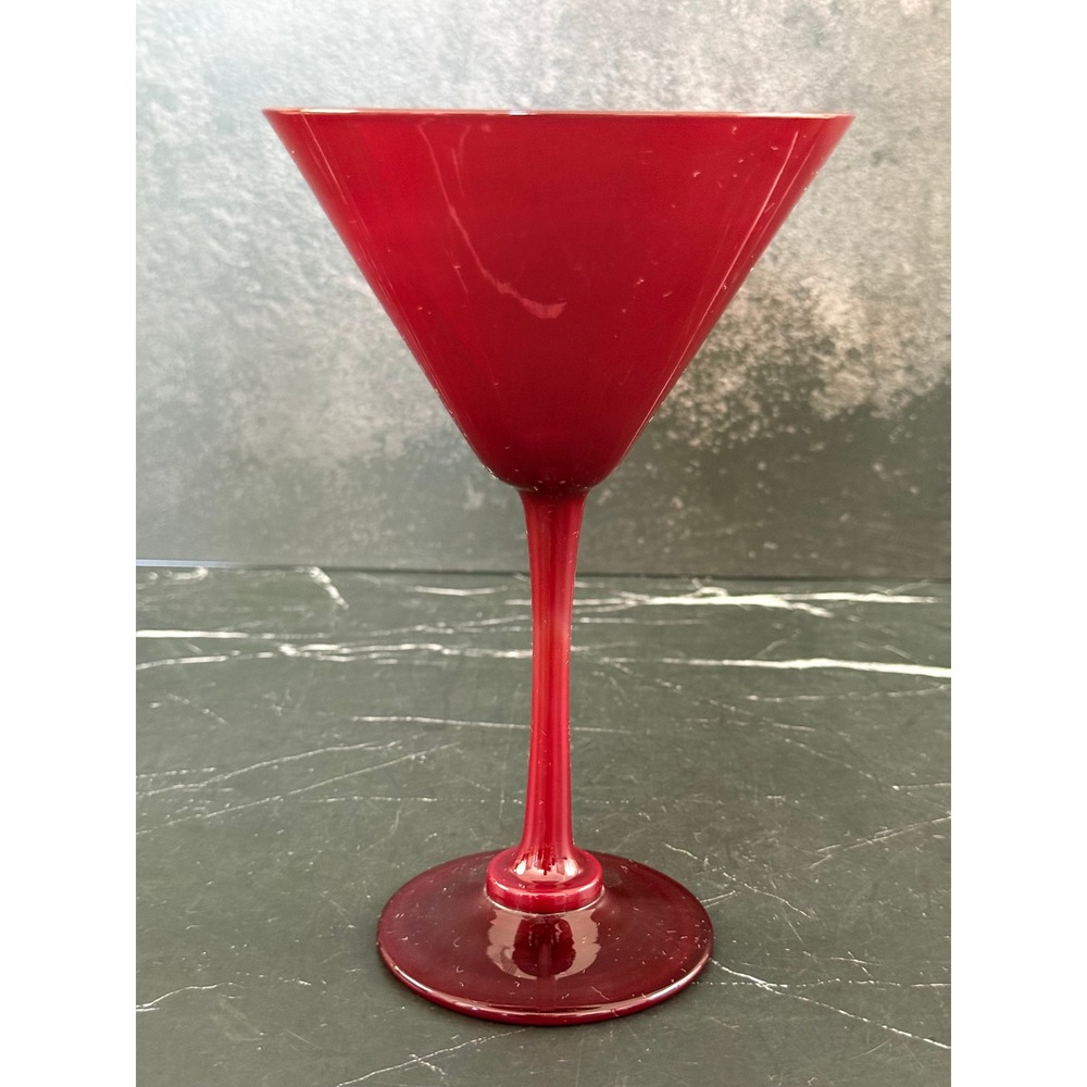 Mercado Libre Red Martini Glass 7.5in Tall 4.75in Wide